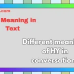 HY Meaning in Text
