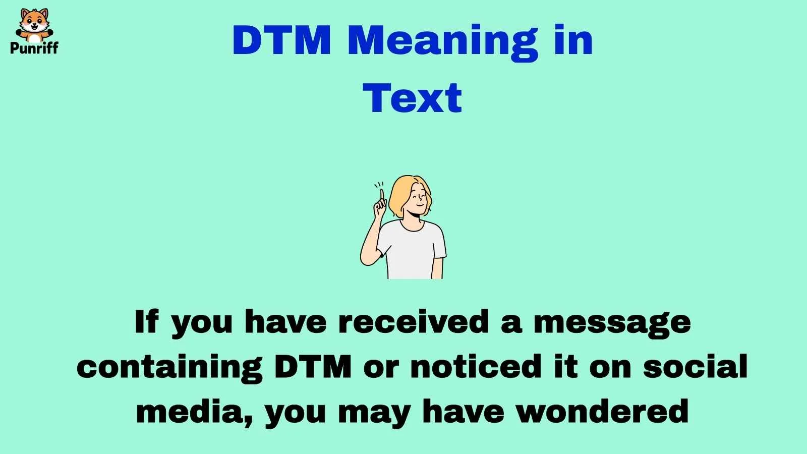 DTM Meaning in Text
