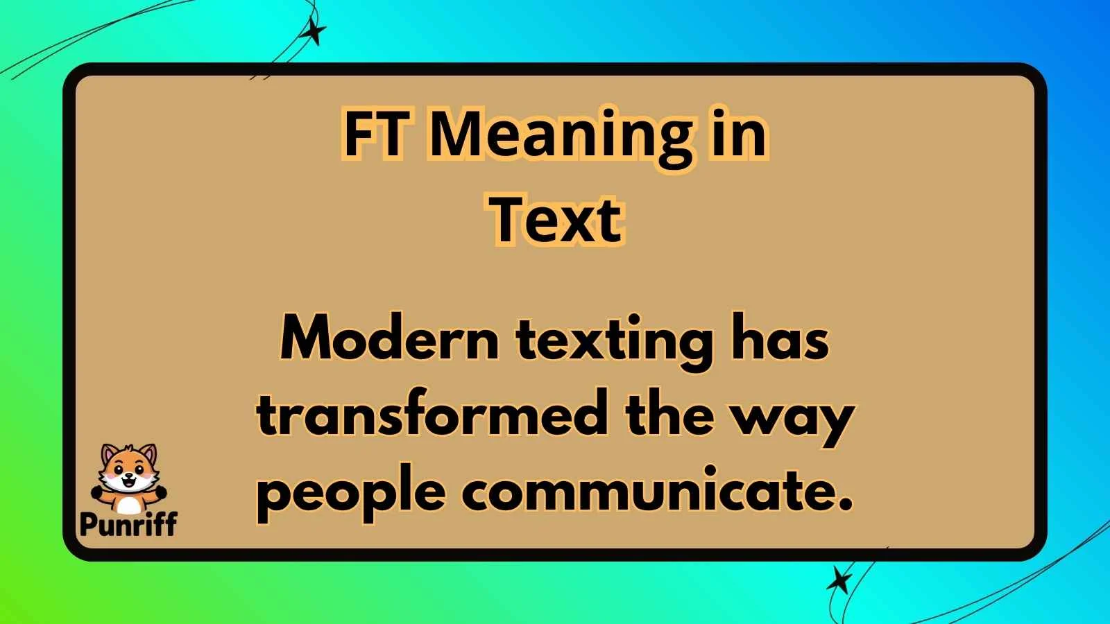 FT Meaning in Text