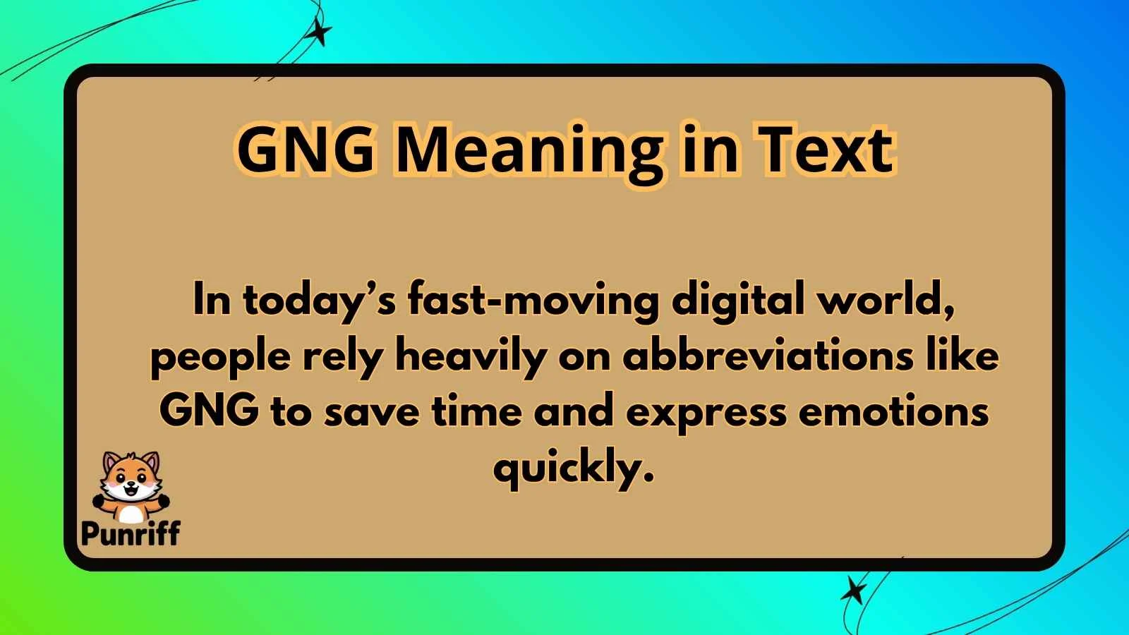 GNG Meaning in Text