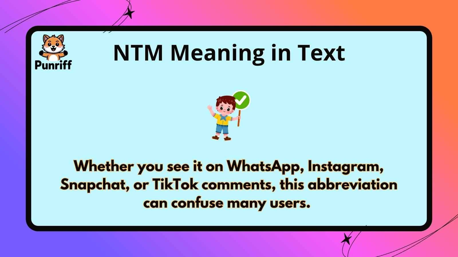 NTM Meaning in Text