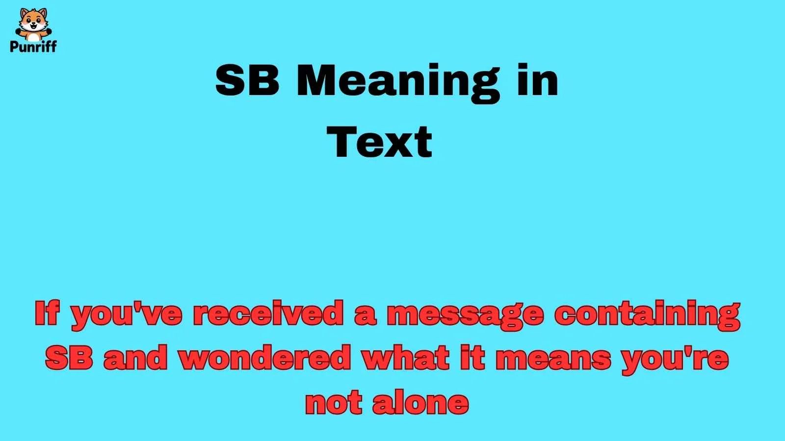 SB Meaning in Text