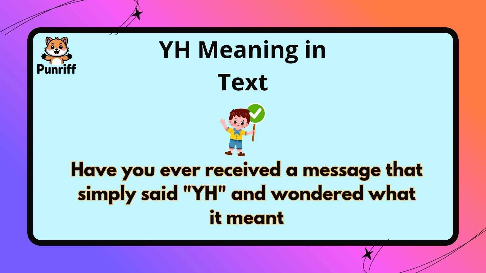 YH Meaning in Text