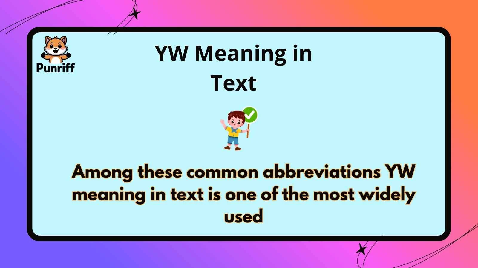 YW Meaning in Text
