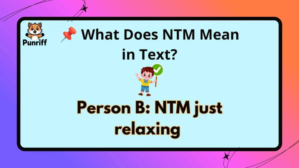 📌 What Does NTM Mean in Text?