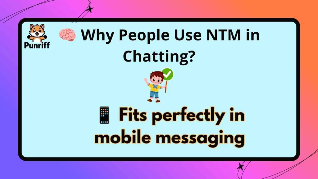 🧠 Why People Use NTM in Chatting?